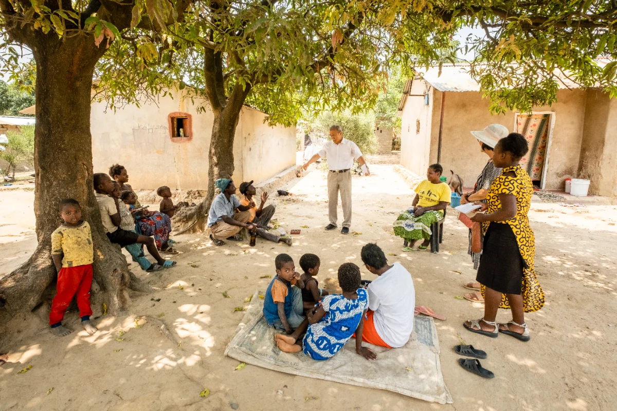 Indigenous church gathering in the field